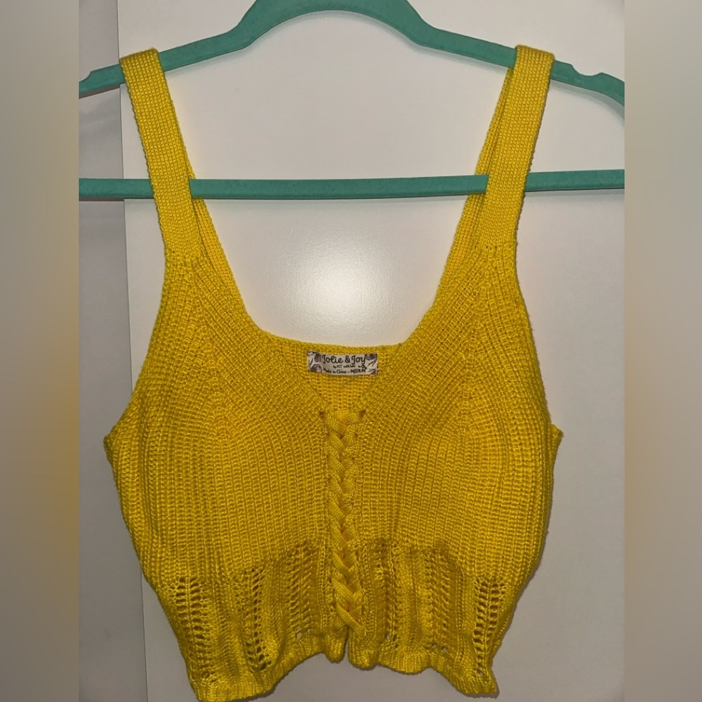 Yellow Crotchet Crop Top